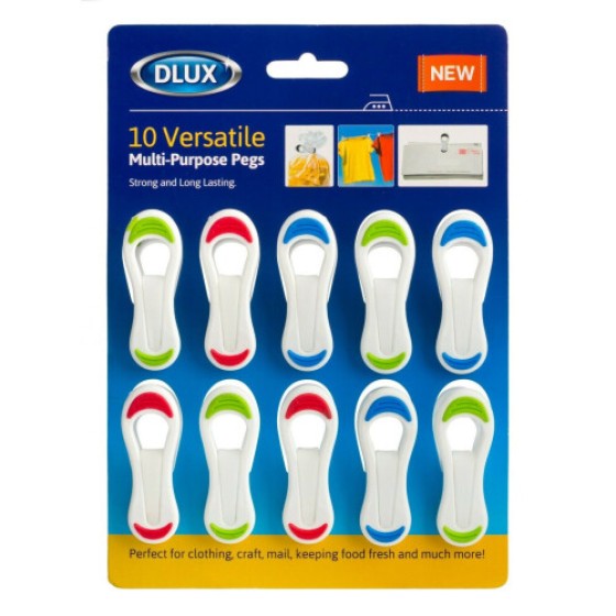 30 soft-handled clothespins, multi-functional clips, with rubber bag